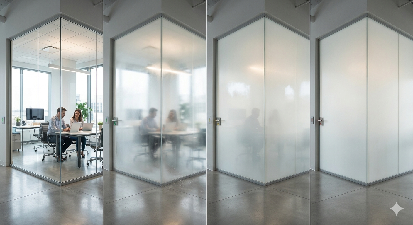 SmartFilm Solution – Glaswand transparent bis blickdicht